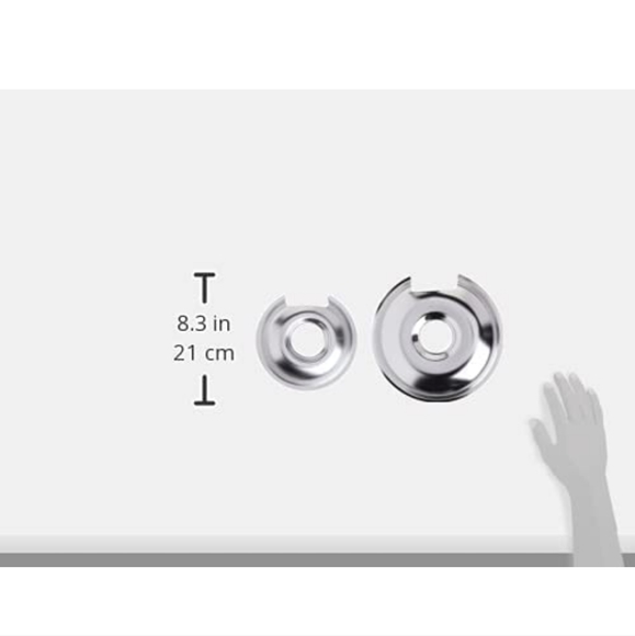 Range Kleen 10342X Style E Chrome Drip Pans, 2-Pack - Picture 5 of 7